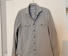 Reiss Miami Grey Jersey Overshirt/ Shacket - Size XL