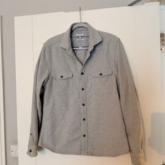 Reiss Miami Grey Jersey Overshirt/ Shacket - Size XL