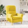 Armchair Yellow Velvet Image 3