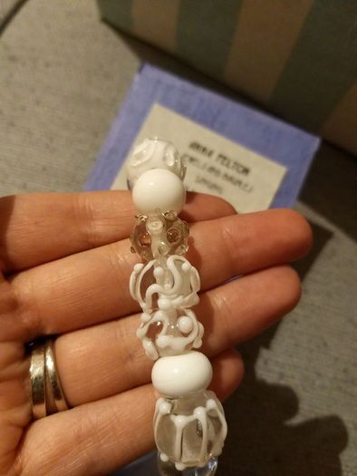 Handmade glass beads bracelet
