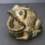 Vintage 1970s hand-finished ceramic frog sponge scrubby holder, signed GJ, maker unknown. Image 9
