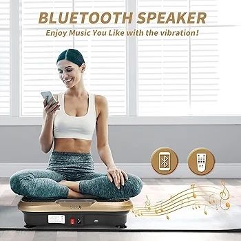 Vibration Plate Exercise Machine, Whole Body Workout Fitness Vibration Plate, Vibration Power Plate with Resistance Bands,Slim Vibration Platform for Home Training & Shaping,99 Levels