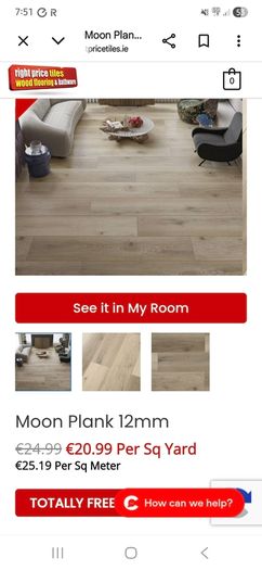 Moon Plank laminate floor boards 9 boxes