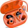 MULTIPLE COLOURS AVAILABLE | 2023 Wireless Earphones Bluetooth 5.3 Headphones Wireless, Ear Buds Wireless Earbuds with Earhooks, IP7 Waterproof 50H Stereo Wireless Headphones Sport, Dual LED Display, Deep Blue Image 6