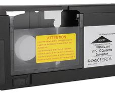 VHS C Cassette Adapter, Video Cassette Player for Various S VHS C and S VHS Tapes, Not Compatible with 8mm / MiniDV / Hi8, Playback and Recording Function, One Key Control