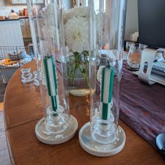 Hurricane glasses and candle holders