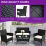 Rattan Garden Furniture Set Table and Chairs Image 5