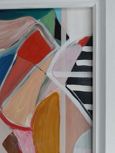 Original Eclectic Abstract Painting Colour Block Original Art