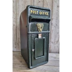 Cast Iron Post Box Large Big Harp Dark Green CH R MB04 DG
