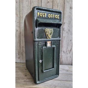 Cast Iron Post Box Large Big Harp Dark Green CH R MB04 DG