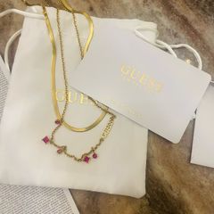 Women gold pleated Guess Necklace