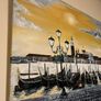 Original canvas large painting of Venice 100x120cm wall art Image 2