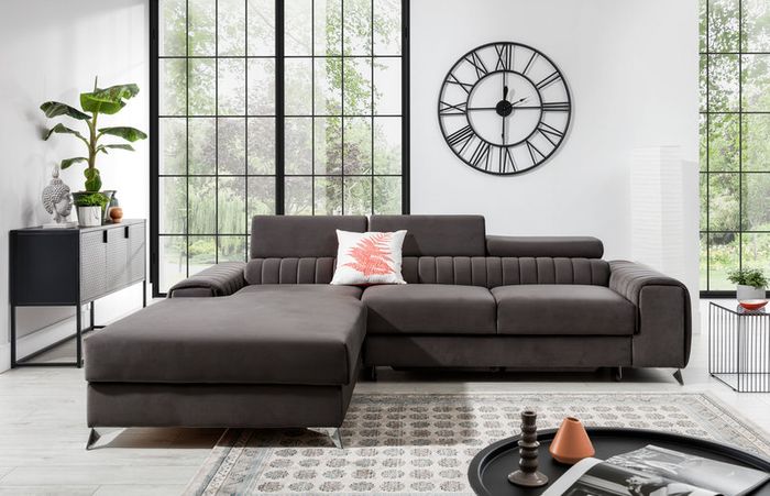 Luxury couch beautiful design corner sofa bed GRAYS