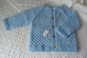 Hand Knit Baby Cardigan: 3-6 Months