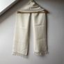 Lyle & Scott Heritage Lambswool Scarf Cream Off White Made in Scotland Image 4