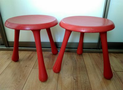 Original Ingvar Kamprad Habitat Red Stool, Chair
