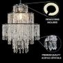 NEW SALE | 3-Tier Clear Chandelier Light Shade | Lamp Shade for Pendant Light Ceiling Light Shade Acrylic Crystal Chandelier Easy Fit Lampshades for Ceiling Lights Image 5