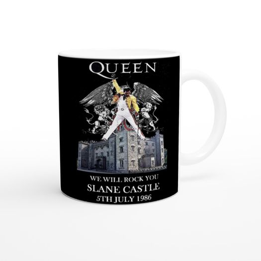 Queen Slane Castle Ireland 1986 Commemorative 11oz Ceramic Mug