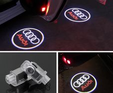 AUDI Logo Car Led Projector Lamp Car Door Welcome Light For Sline A1 A3 A4 A5 A6 A7 Q3 Q7 TT R8 B5 B6 B8 C5 C8 8P