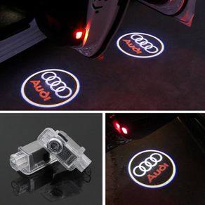 AUDI Logo Car Led Projector Lamp Car Door Welcome Light For Sline A1 A3 A4 A5 A6 A7 Q3 Q7 TT R8 B5 B6 B8 C5 C8 8P