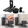 Floor Guide for Wall Mount Barn Door Adjustable, Quietly and Smoothly (Black-2pcs) Image 4