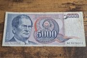 Yugoslavia, 5000 Dinara 1985 banknote, circulated - free standard postage