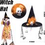 Witch costume with lights, Halloween, girl costume, carnival, cosplay, princess dress with witch broom and hat Image 4