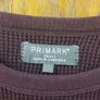 Long sleeved burgundy jumper, with a unique design and pattern in the jumper! Size - S, slim fit Image 2