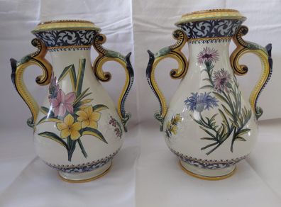 Henriot Quimper pair of French vases