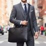 NEW Coach Men's Leather Messenger Briefcase Slim Bag Image 2