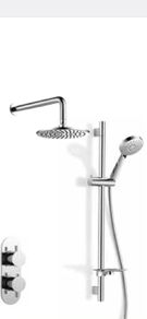 Aqua 2 outlet concealed shower kit with slider rail