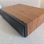 Vintage 36 Cassette Tape Storage Cabinet 3 Drawer Holder Woodgrain Audio Tape Organiser Image 2
