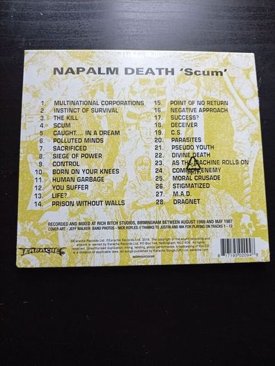 New Napalm Death - Scum Cd Sealed