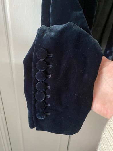The Kooples blue velvet blazer