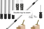 Patio Weed Remover Tool, 160 cm Weed Brush Long Handle, Heavy Duty Patio Scraper &amp; Wire Brush, 3 Different Durable Weeder Tools Heads for Cleaning Block Paving and Driveway