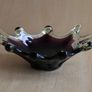 Newgrange purple inksplash glass candleholder bowl 22cm Image 5