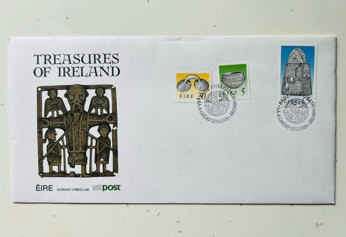 Ireland 1990-92 Irish Treasures Full Set 5 X Fdc Envelopes 22 X Eire Stamps Rare