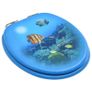 WC Toilet Seats with Soft Close Lid 2 pcs MDF Deep Sea Design Image 3