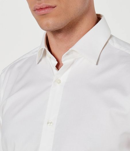 HUGO BOSS Men's Valerio Shirt, White, Size 44 / XL