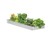 Metal Raised Garden Bed, 12 x 4 x 1 ft Outdoor Galvanized Planter Box, with Open Bottom, Large Planter Raised Bed for Gardening Vegetables