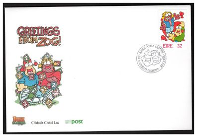 1996 Ireland Greeting Stamp (Zig & Zag) Commemorative Stamp An Post First Day Cover (FDC)