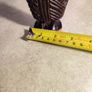 African Wood Sculpture of Woman pregnant Carrying Basket on her Head. East African Art Statue. Traditional Hand-Carved Figurine Image 3