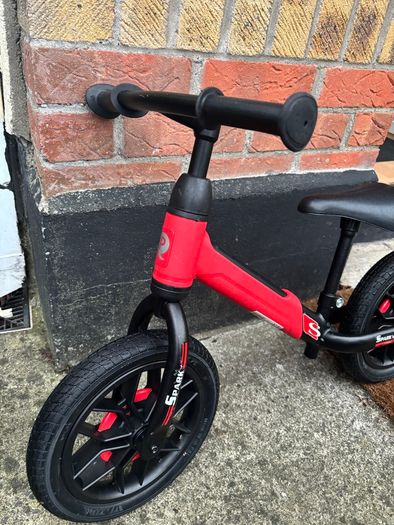 Spark Balance Bike Red 12 inch with lights for kids 3 Years +, scooter with lights 3 Years +, Protective Gear set 3 Years +