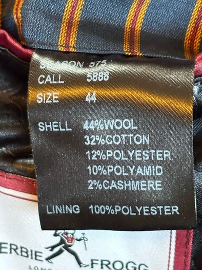 Herbie Frogg London Limited Edition Wool Blemd Jacket 44