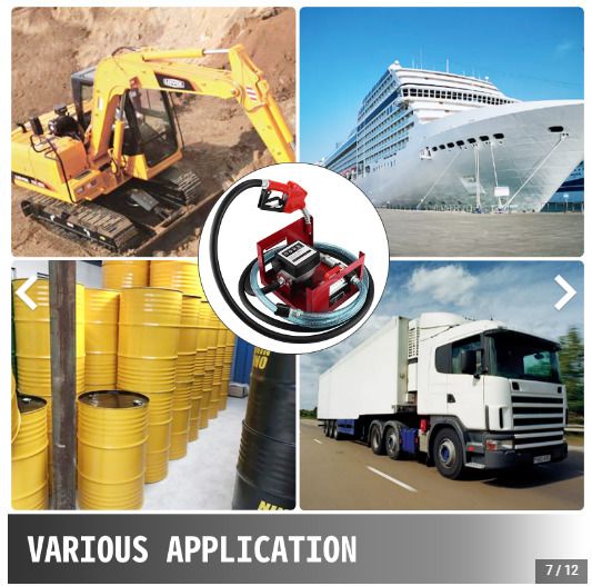 Self Priming Electric Oil Pump Transfer Fuel Oil Diesel 40l/m + Mechanical Meter