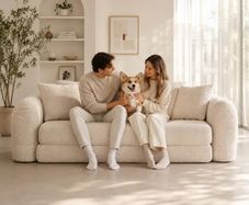 Softy compressed Pull Out Sofa Bed - Beige