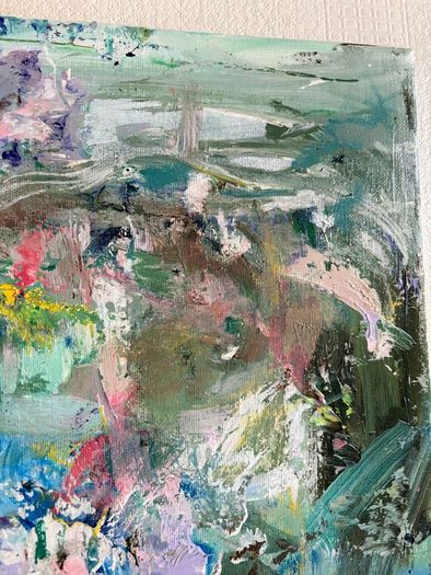 Original Art Original Landscape in Abstract Chateaux Chic
