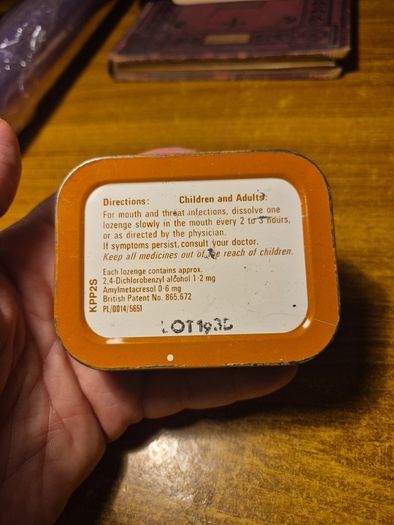 Vintage Strepsils Tin. Sore Throat Medication Storage. Antiseptic Lozenge Container. First Aid Memorabilia
