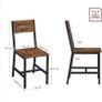 2 x dining chairs rustic brown FREE DELIVERY Image 2