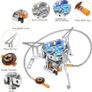 Camping Gas Stove, Windproof Backpacking Burner Cooking Stoves 6800W, Foldable Rocket Camping Stove with Carry Box, Outdoor Camping Gas Burner for Cooking, Hiking, Camping, Trekking, Picnic Image 6